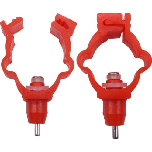 100 pcs Chicken Nipple Drinker Water Pipe Diameter 25mm Red ABS Plastic Material Feeding Watering Poultry Farm Is A Good Helper