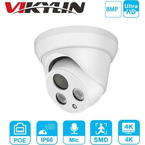 Hikvision Compatible IP Camera 8MP 4K Dome PoE Build-in MIC CCTV 5MP 1080P IR 50m ONVIF IP66 Video Surveillance Cameras Metal