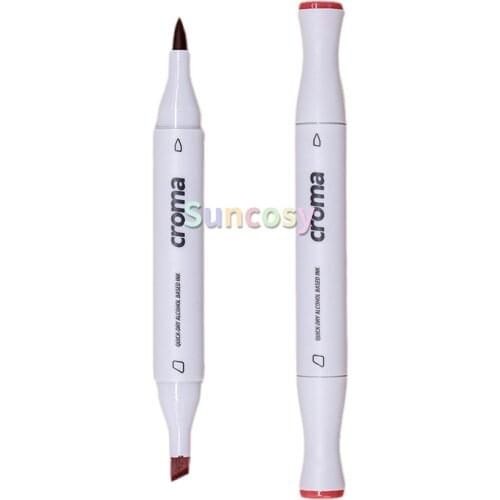 Croma Alcohol soft head marker, professional animation clothing, hand-painted round color painting, single marker, Art Supplies