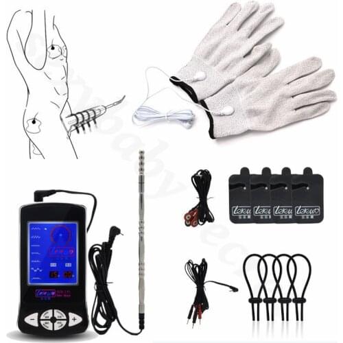 Electro Shock Urethral Penis Plug Sounding Stretcher Dilator Body Masturbator Massager Patch Electric Sex Toys for Men