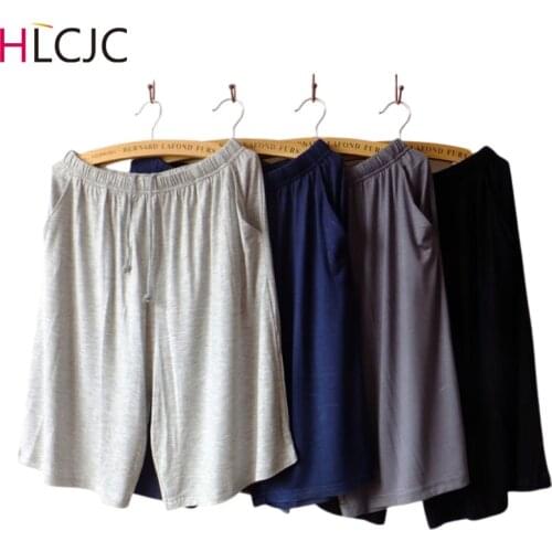 XL-XXXXL Men Male Cotton Pajama Pants At Home Underwear Fashion Shorts Summer Nightgown Lounge Pants Casual Nature Beach Pants