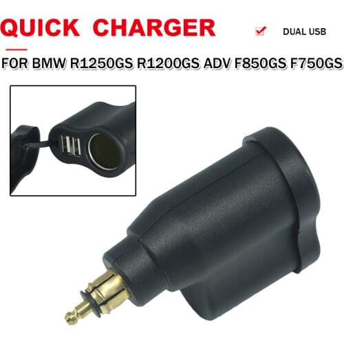 For BMW F850GS R1250GS R1200GS ADV GS R1200 R1250 LC Adventure F750GS Dual USB Charger Power Charger Adapter Cigarette lighter