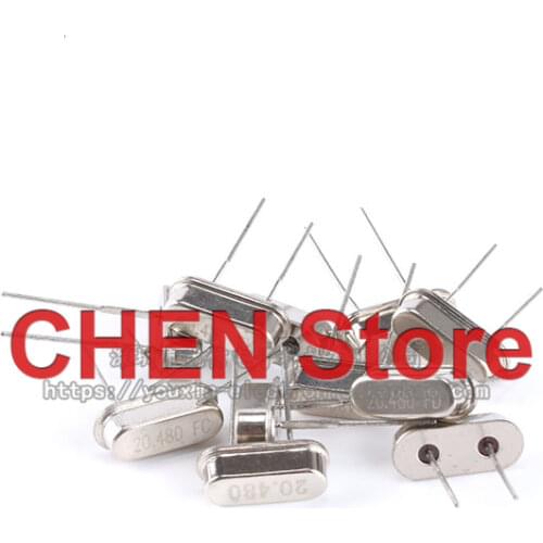 10pcs Crystal 20.480MHz 20PPM 20PF 49S type passive crystal 20.480M