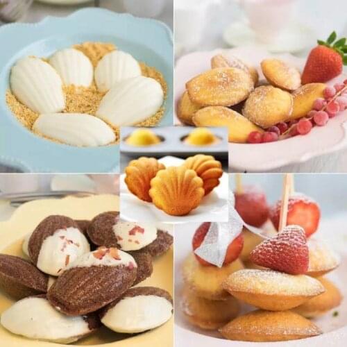 20 Food Grade Madeleine Silicone Cake Mould Shell Cake Silicone Baking Pan Mould Chocolate Dessert Bakeware Kitchen Pastry Mold