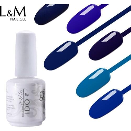 24Piece set IDO classic Blue Series UV Gel Nail Polish Nails Gel polish Professional Glue polish Last more than a month