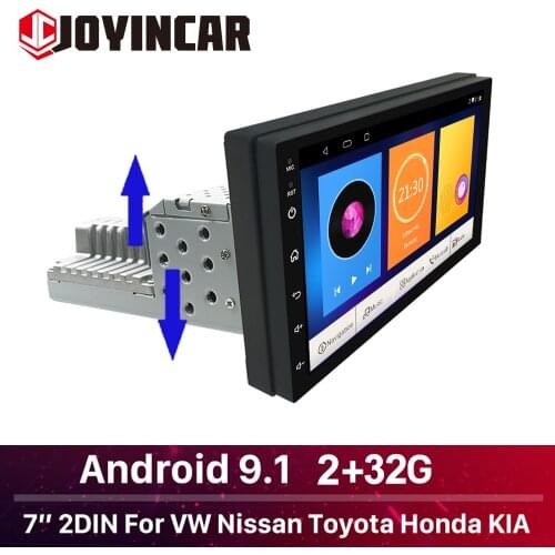 2G+32G 1 din Android 10 Car Radio Adjustable 7'' Touch Screen Car Stereo Audio MP5 Player GPS Navigation WiFi Bluetooth