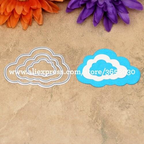3pcs Clouds Scrapbook DIY album Card Paper Card Maker Metal Die Cut Stencil Decoration Die Cutting Template 8072559
