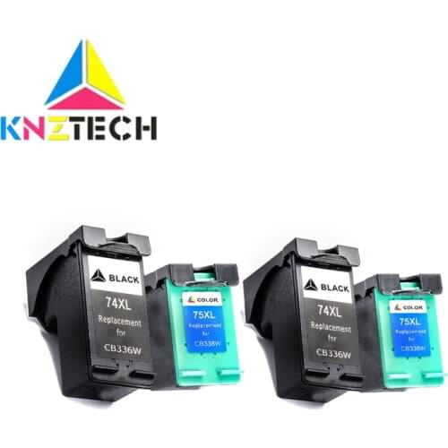 4x Compatible for for74 75 74xl 75XL Replacement for Printer Cartridge Deskjet D4260 D4263 4360 D4368 Officejet J5730 J5750