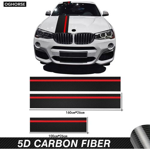 5D Carbon Fiber Vinyl Car Hood Bonnet Roof Rear Trim for BMW X4 G02