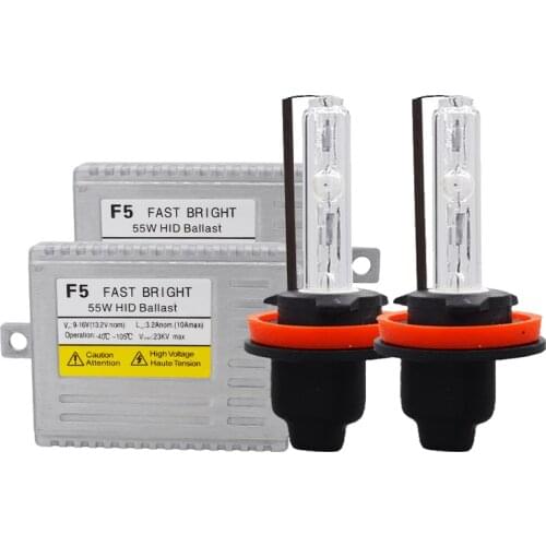 AC 55W F5 Fast Start HID Ballast Cnlight HID Bulb 6000K 4300K 5000K H1 H3 H7 H11 9005 9006 9012 D2H Car HID Headlight Xenon Kit