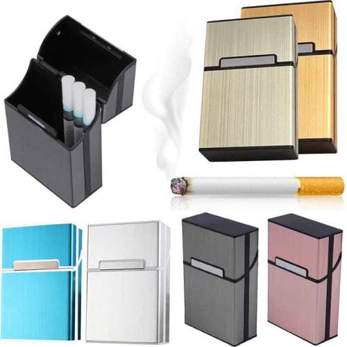 Home Accessories Light Aluminum Cigar Cigarette Case Tobacco Holder Pocket Box Storage Container Tools