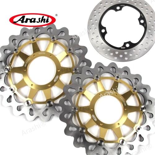 ARASHI Brake Disc For HONDA CBR1000RR 2006 2007 CBR 1000 RR Front Rear Brake disk Rotors CNC aluminum 1000RR Black GOLD