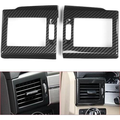 2Pcs Carbon Fiber Texture Side Air Vent Outlet Cover Fit for Mercedes-Benz GLK X204 2008 2009 2010 2011 2012