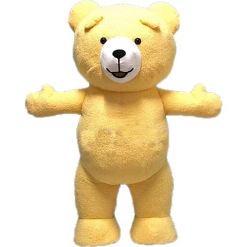 Big Blow up Te Bear Suit Plush Mascot Costume Bear Adult Fancy Dress Inflatable Outfit Carnival Costumes for Parades and Festiva
