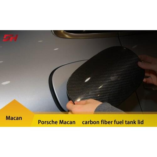 For Porsche Macan, carbon fiber fuel tank cover