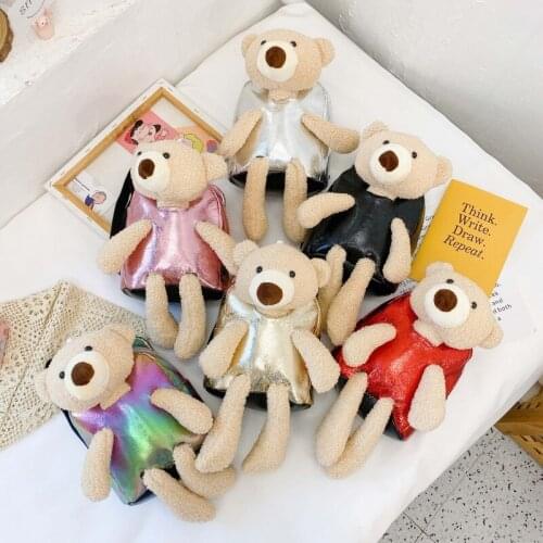 Childrens bag backpack cute bear casual backpack 2020 autumn and winter tide boys and girls toddler school bag