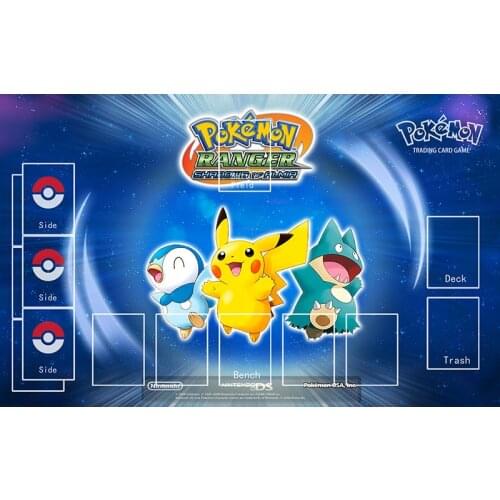 Pokemon Playmat Ranger Shadows of Almia Piplup Munchlax Mat Table Card Game Mousepad PTCG Acessories Children Toys