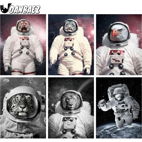 Space Diamond Painting Animal Mosaic Kit Astronaut 5D Diy Cross Stitch Embroidery Hand Inlaid Craft Home Decoration Gift Design
