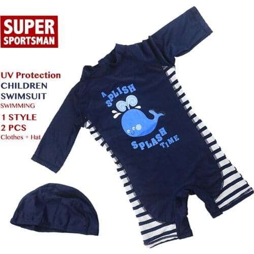 Kids Cartoon Fish Swimwear Children Summer Beach 2pcs Swimming Bathing Suit Baby Boy UV Prodection Swimsuit Water Swim Wear Sets
