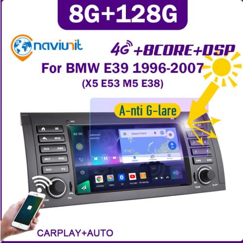 PX6 Car radio 1 din android 10 with screen For BMW 5 Series E39 X5 E53 M5 7 Series E38 1994-2007 video players auto audio 2DIN