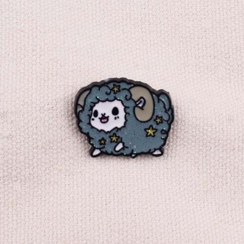 Sheep Sequins Metal Badge Anime Decoration Icon Brooch Metal Pins For Clothes Lapel Pin Jeans Shirt Bag Cartoon Jewelry Kid Gift