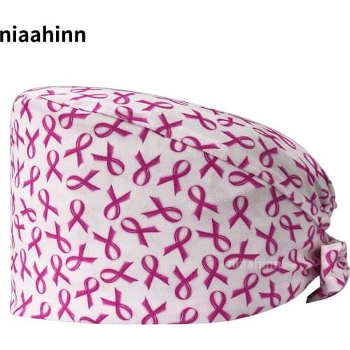 Fashion Breathable Scrubs Caps Printed Clinic Dentistry Work Hat Casual Unisex Outdoors Nurse Work Hat for Home Worker Men&women