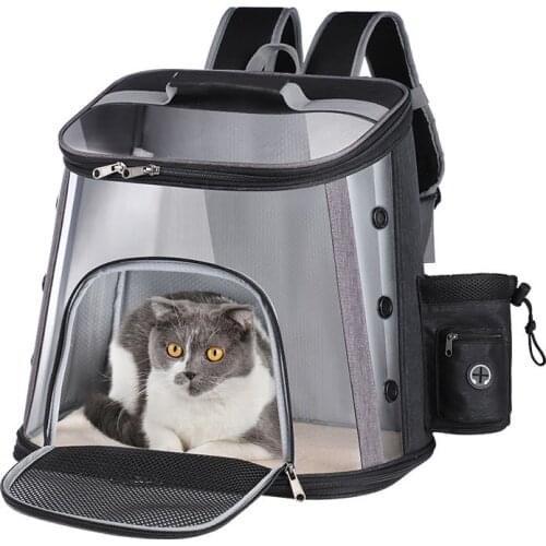 New Cat Solid Oxford Out carrying transparent cat bag dog supplies pet bag