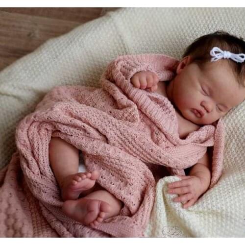 NPK 20inch ASHIA Reborn Doll Kit Cute Sleeping Baby Lifelike Soft Touch