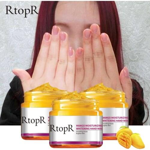3PCS Whitening Skin Hand Mask Mango Moisturizing Hand Wax Repair Exfoliating Calluses Acid Anti-Aging Hand Skin Treatment Scrub