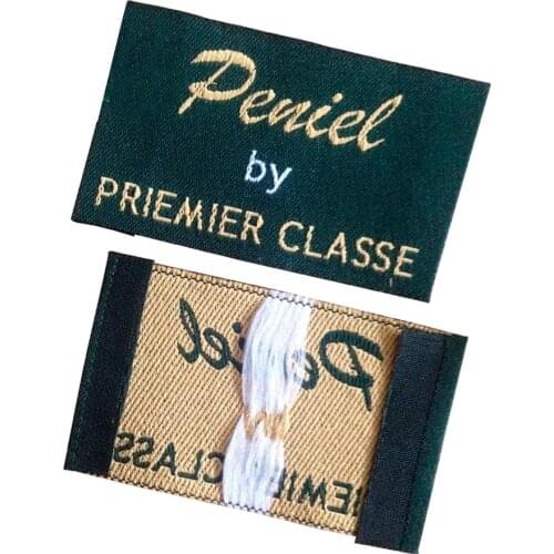 Custom Woven Leader Label For Clothes Luggage Sewing Tags For Hats Customized Shoes Fashion Labels Handwork Fabric Tags