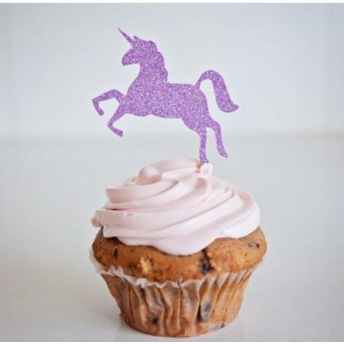 Custom age unicorn them birthday cupcake toppers baptism baby shower wedding party decoration doughnut foodtoothpicks