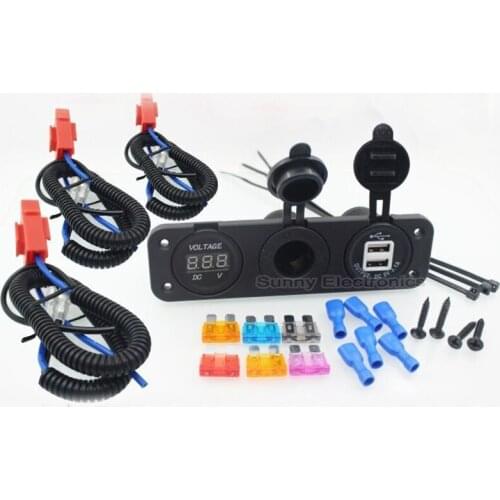 Cigarette Lighter Socket Splitter 12V Dual USB Charger Power Adapter Outlet Car