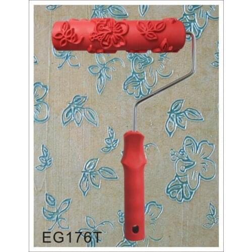 7" Rubber Roller Embossed Texture Pattern Paint Roller Home Decoration Paint Brush Background Wall Tool 7 Inch