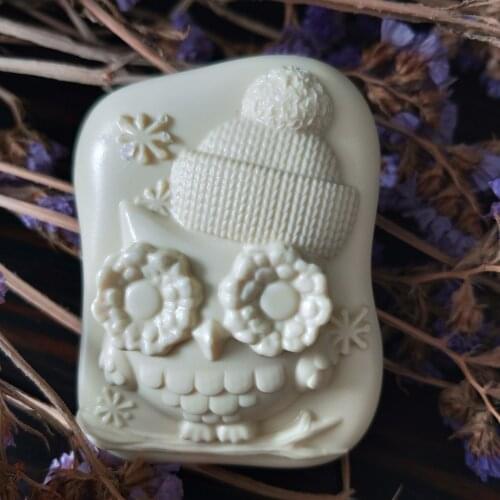 Soap Molds Silicone Mold Gypsum Chocolate Candle Candy Mold Wearing a Hat Clay Resin Cute Owl DW0156 PRZY Christmas Moulds