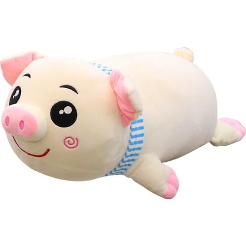 Cute pig plush toy hugging pillow big stuffed cartoon piggy dolls pillows super kawaii for girl gift 35inch 90cm