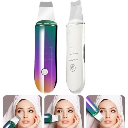 Ultrasonic Ion Deep Clean Skin Scrubber Pore Cleaner Exfoliating Blackhead Remover USB Rechargeable Face Lift Peeling Shovel