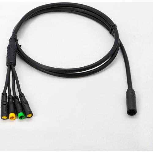 Waterproof 1T4 EB-Bus Cable Harness for Bafang BBS BBS01 BBS02 BBSHD Mid Motor Display Brake Lever Thumb Throttle Connector