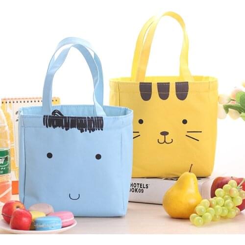 Waterproof Portable Lunch Box Heat Preservation Ice Bag Cute Kids Student Big Bento