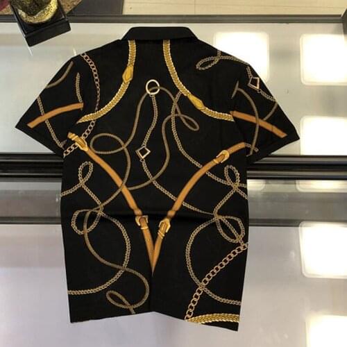 T-shirt Black Print Women T-shirts 2021 Summer Horse Chain Gothic Loose Punk Streetwear Female Clothes Vintage Tee