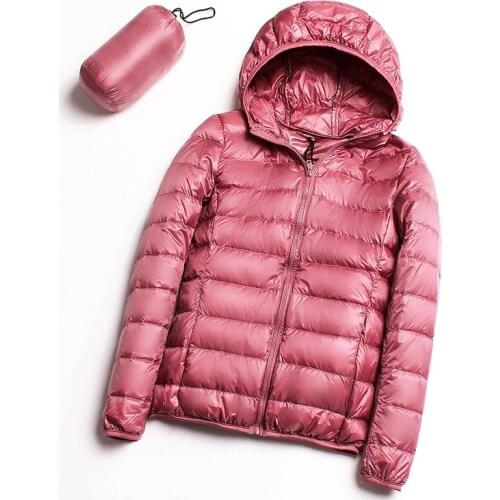 Plus Size 3XL 4XL Winter Down Jacket Women Padded Outwear Warm Coat Hooded Ultralight White Duck Down Coat Female Parka