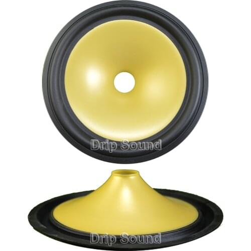 1pcs 8" inch 195mm 25.5mm Core Speaker Cone Paper Plastic Basin Woofer Drum Paper Rubber Edge Trumper Bass Repair Parts