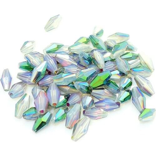 100 pieces exquisite 4x8mm Austrian Long Bicone crystal beads for Jewelry marking DIY necklace&Bracelet