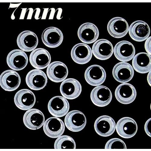 300pcs/lot New Free Shipping Size 7mm Movable Toy Eye googly eyes Plastic Eye Without Self-adhesive