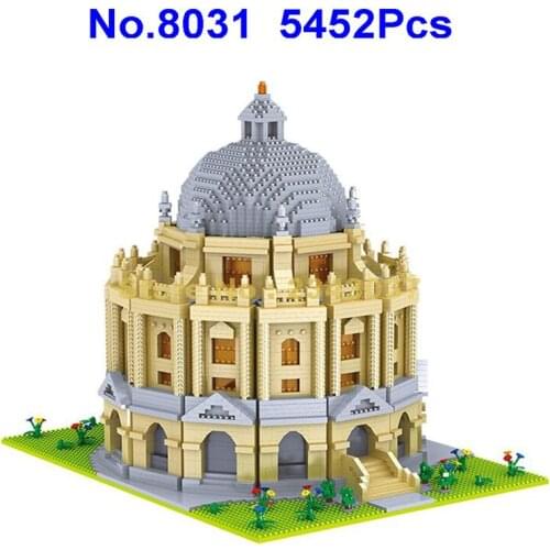8031 5452pcs World Great Architecture Oxford University Small Particle Diamond Building Blocks Toy