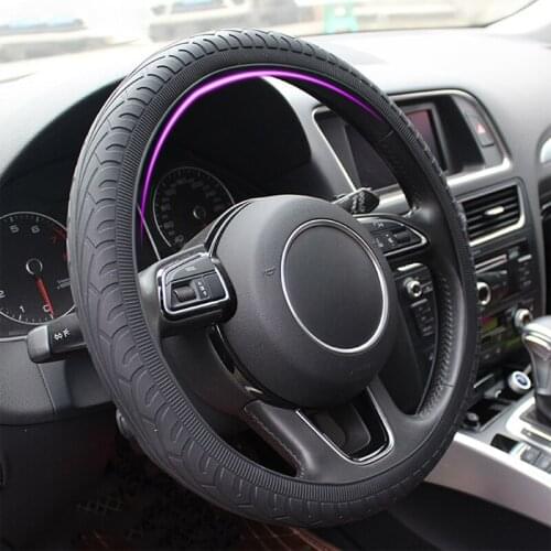 Car Silicone Steering Wheel Case Cover Shell Skidproof Car Accessories For Audi Nissan Peugeot Honda KIA Hyundai LADA BMW etc