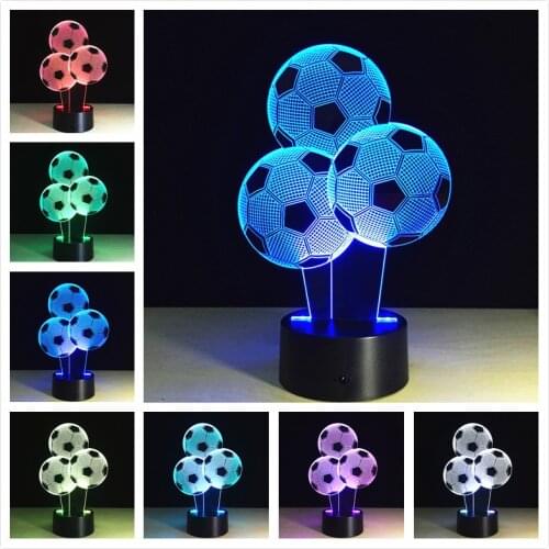 Buddha 7 color changing Night Lamp 3D Bulbing Light Heart visual illusion LED for kids toy Christmas gifts Night Light