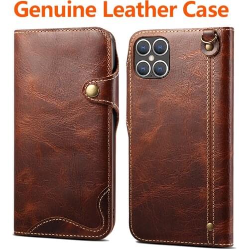 Genuine Leather Wallet Case for iPhone 12 Pro Max Luxury Business Real Leather Cover for iPhone 11 XS Max X 7/8 Plus Phone Case