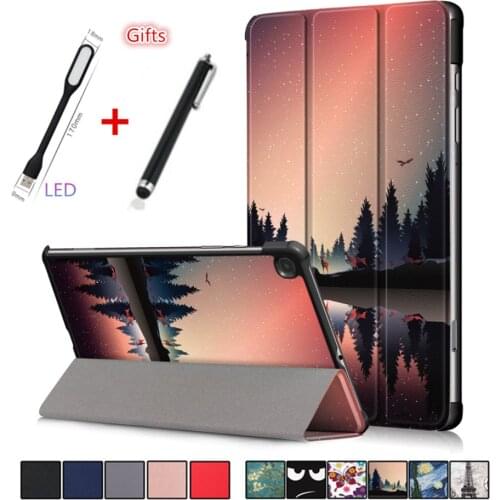 Print Pattern Case For Samsung Galaxy Tab S6 Lite 10.4 inch 2020 Tablet Stand Tri-Fold Cover P610 P615 SM-P610 SM-P615 +gifts