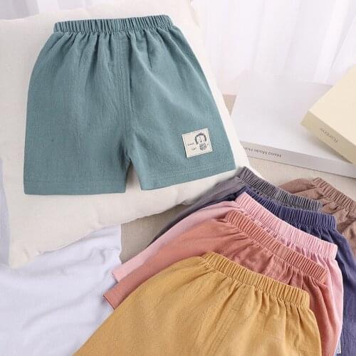 2021 New Summer Baby Girls Boys Shorts 8 Colors Cotton Children Beach Loose Shorts Casual Pants