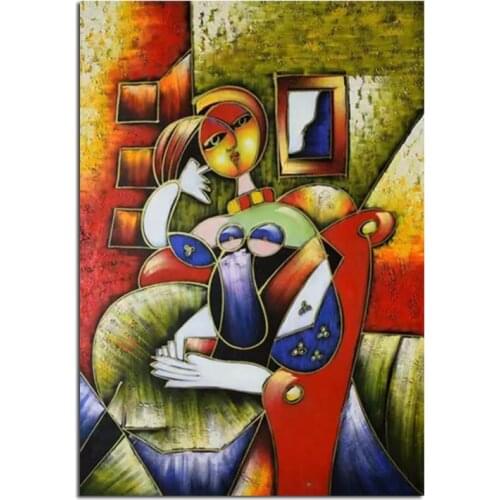 Picasso Oil Paintings on Canvas Famous Abstract Art Reproductions Wall Posters and Handmade for Living Room Decor No Frame